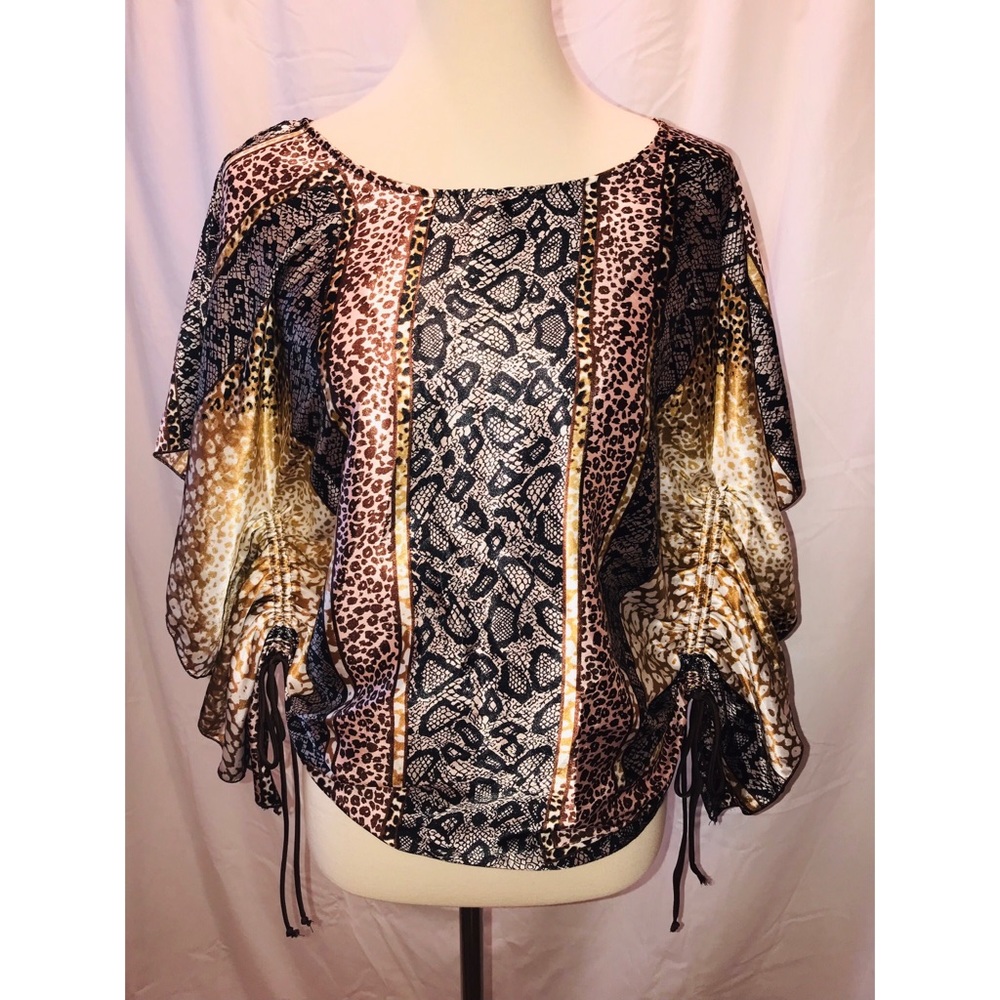 HeartSoul Cinch Waist Short Sleeve Blouse
